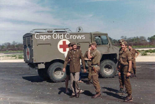 SADF era 32 Bn issued & worn "Waterkloof" size 9 issued flatsole canvas/ leather boots - used