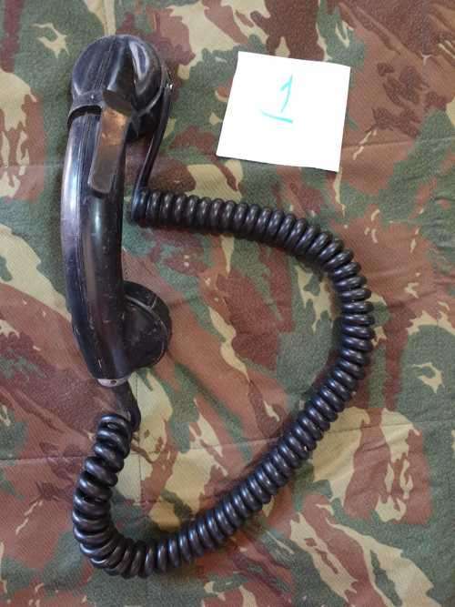 SADF era radio VHF and HF used handset (damaged - missing connector plug) - hanging clip intact