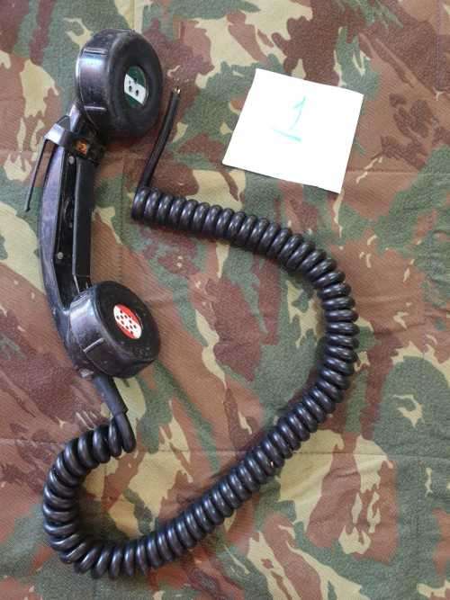 SADF era radio VHF and HF used handset (damaged - missing connector plug) - hanging clip intact