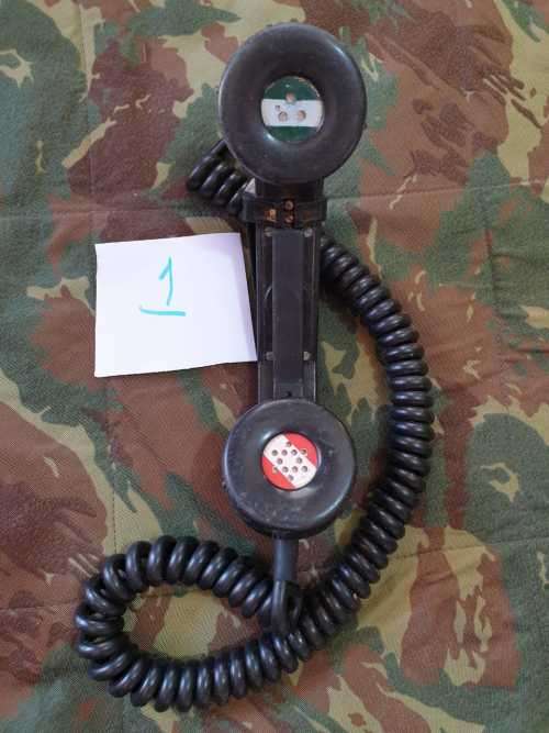 SADF era radio VHF and HF used handset (damaged - missing connector plug) - hanging clip intact