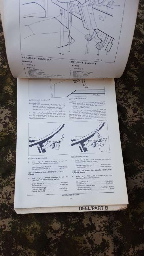 original SADF era SAMIL 100 driver's/ operator's manual - good used condition, complete no damage