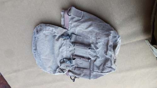 SADF era Patt 80 NVG carry-bag in "donkey brown" ripstop canvas - ALICE clips and uncoated metal