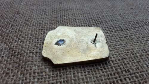 original metal Angola MPLA/ FAPLA veterans cap badge - scarce and diff to find (1 rear post missing)