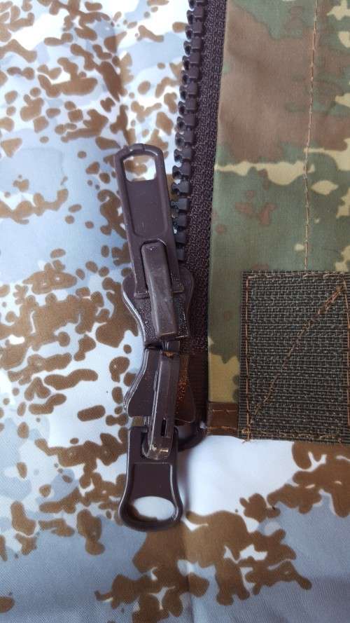 handy Turkish army issue reversible snow/ brown nylon poncho and sleeves/ gaitors - survival kit