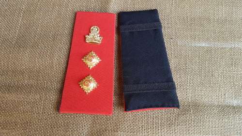 a scarce pair "step-outs" dress Lesotho LDF Colonel officers rank cheese-boards and pips difficult