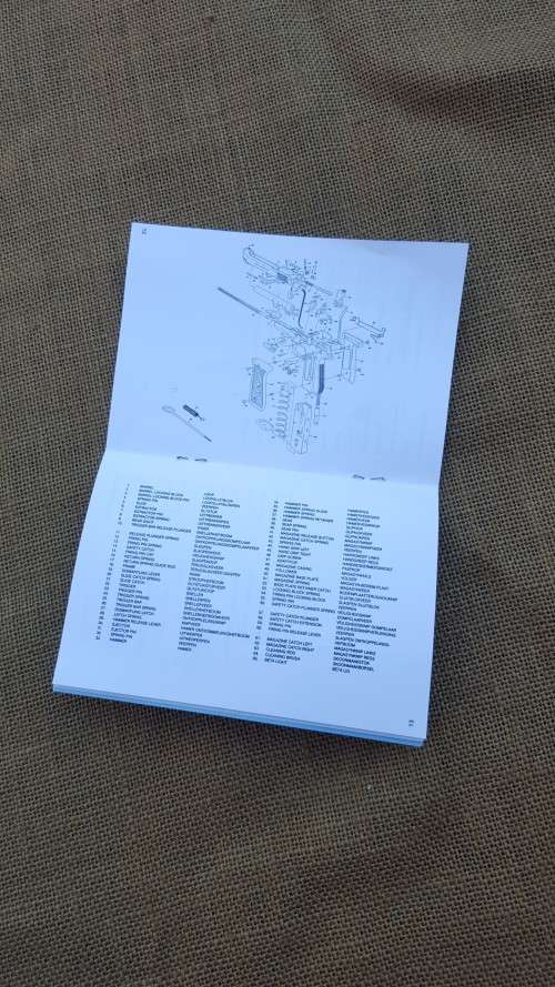 SADF era dd 1989 small A6 size pistol manual for Z-88 9mm para side-arm (Eng/ Afr) good condition