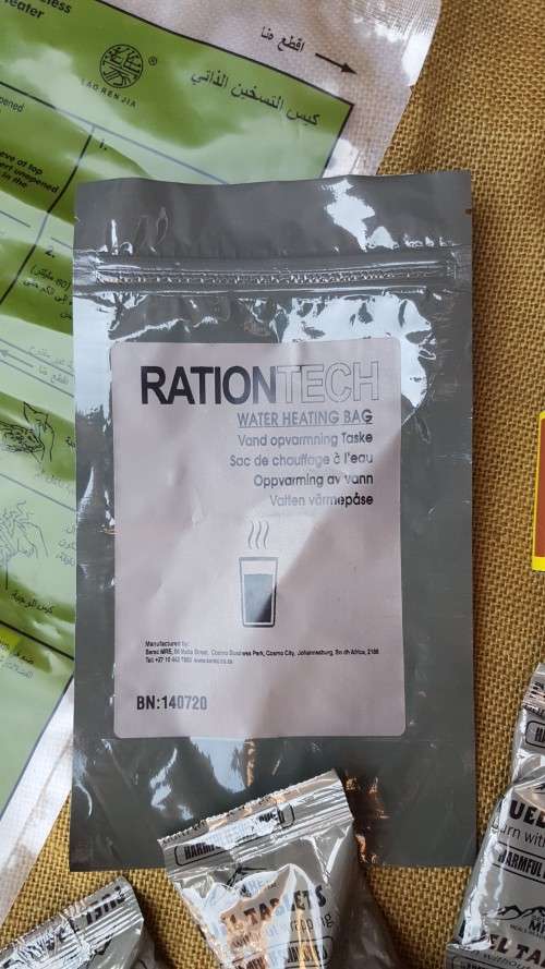 SHTF - RSA type RATPACK ration heating kit solid fuel and chemical flameless heater - stove incl.