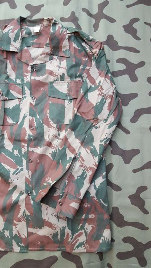 scarce Recce SA SF used copy "P" Zim ZDF lizard copy camo mint new unused l/s shirt size Lg