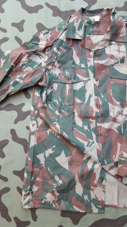 scarce Recce SA SF used copy "P" Zim ZDF lizard copy camo mint new unused l/s shirt size Lg