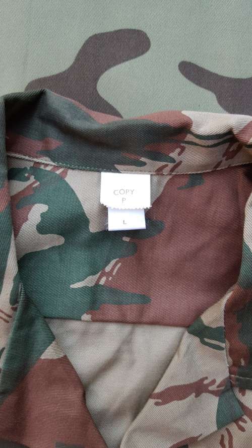 scarce Recce SA SF used copy "P" Zim ZDF lizard copy camo mint new unused l/s shirt size Lg