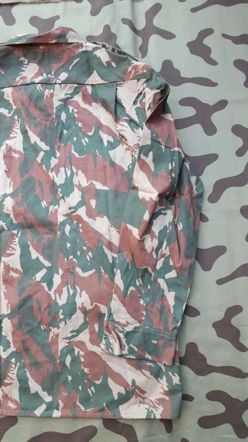 scarce Recce SA SF used copy "P" Zim ZDF lizard copy camo mint new unused l/s shirt size Lg
