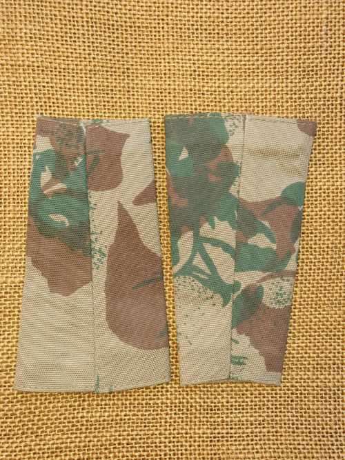 pre-1994 era SAP Brigadier ISU/ STF Brig field-dress camo officer's slide ranks - pair almost new