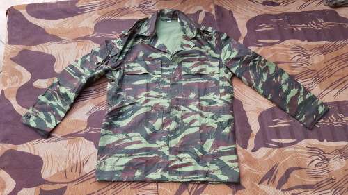 new SADF era SWA/Angola bushwar period used Recce copy camo HBT french lizard camo bush-jacket large