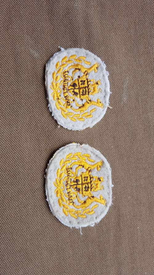 scarce SADF era 1960's & early 70's worn (khaki fielddress) new & unused condition WO1 ranks pair