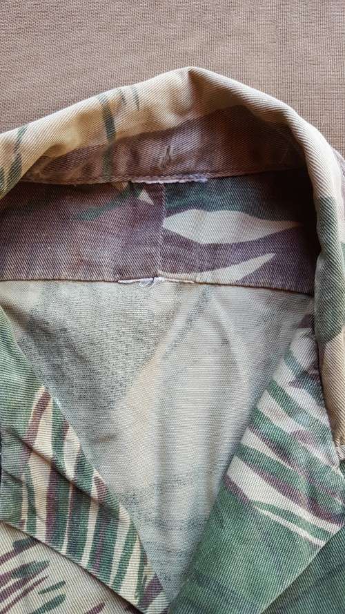 a lovely used & tailored small original Rhod camo l/s shirt no damage & 1 button (on cuff) missing