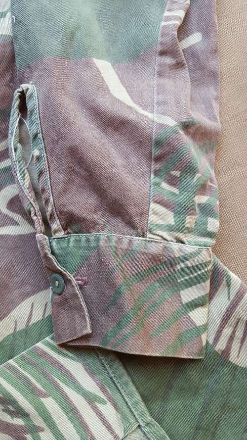 a lovely used & tailored small original Rhod camo l/s shirt no damage & 1 button (on cuff) missing