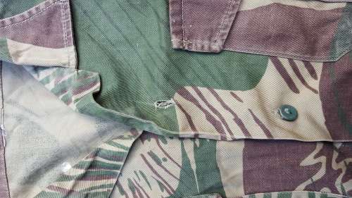 a lovely used & tailored small original Rhod camo l/s shirt no damage & 1 button (on cuff) missing