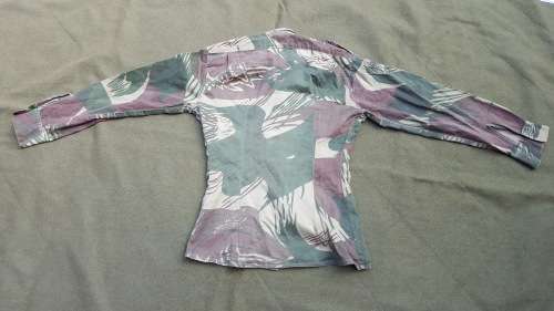 a lovely used & tailored small original Rhod camo l/s shirt no damage & 1 button (on cuff) missing