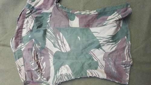 a lovely used & tailored small original Rhod camo l/s shirt no damage & 1 button (on cuff) missing