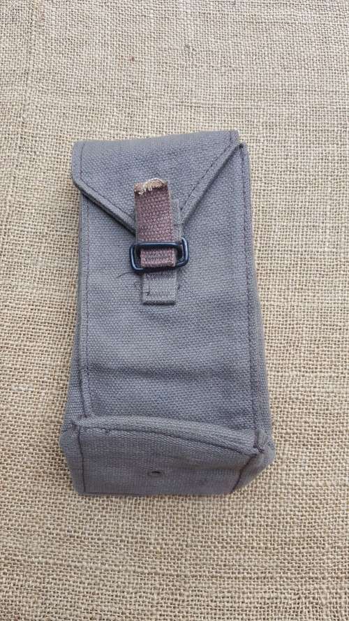 very rare donkey brown SA made cheap export ammo pouch made for UNITA in Angola as SADF supplied aid