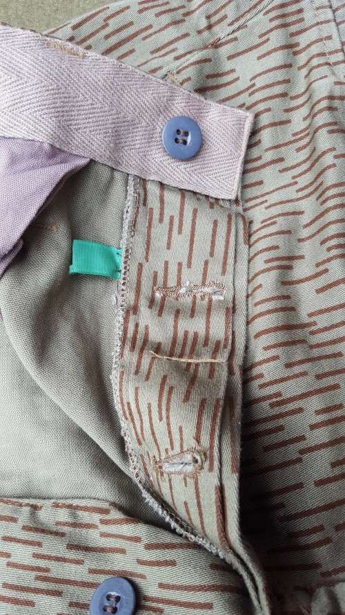 scarce Recce copy camo enemy cut Type "D" EG strichtarn falling rain camo pair of trousers mint unus