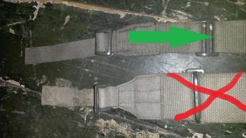 thin type patt 70/73 olive green canvas SADF era R4/ R5 weapon sling - unused mint and new condition