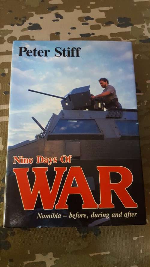 scarce 1st edition book titled "Nine days of War" by Peter Stiff - in VERY good & clean condition