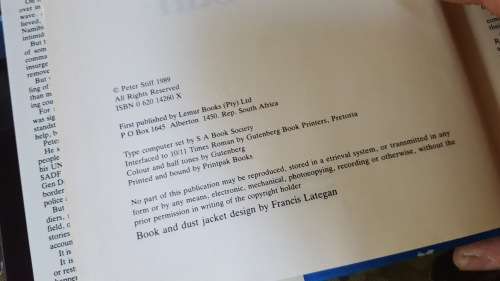 scarce 1st edition book titled "Nine days of War" by Peter Stiff - in VERY good & clean condition