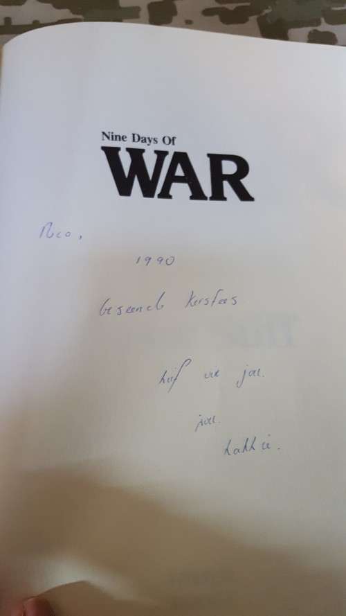 scarce 1st edition book titled "Nine days of War" by Peter Stiff - in VERY good & clean condition