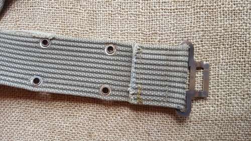 original bushwar era as found Porra web-belt in well used (some frayng) field condition FAPLA likely