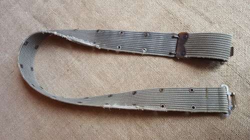 original bushwar era as found Porra web-belt in well used (some frayng) field condition FAPLA likely