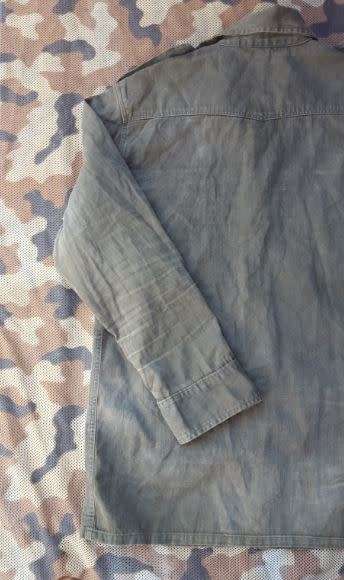 good undamged & used size Med Recce copy `C` copy camo l/s shirt olive HBT porra style 80`s vintage