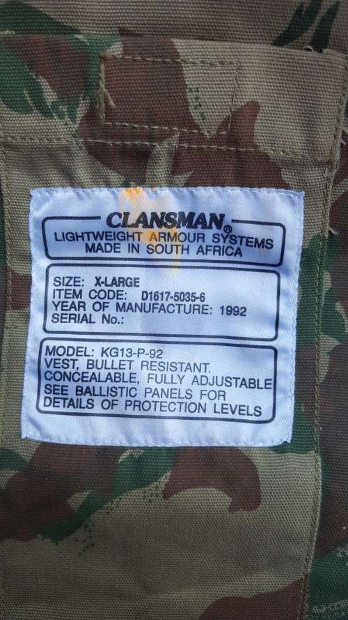 pre-1992 era SAP camo body armour cover (no ballistic panels incl.) with shotgun 12G ammo panel