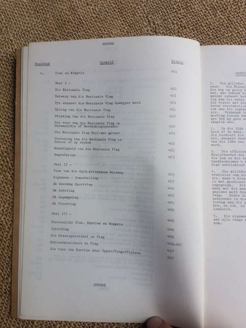 original SADF era bi-lingual (Eng/ Afr) Compliments & Saluting manual in very good clean condition