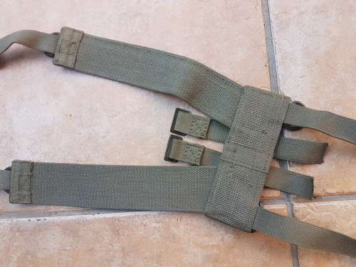 unused new & clean SAP contract olive green canvas (patt 70/73 style with differences) webbing yoke