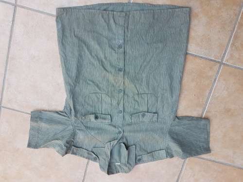 used (faded) Mozambique Police PRM copy EG falling-rain `strichtarn` patt camo shirt intact size med