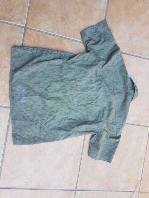 used (faded) Mozambique Police PRM copy EG falling-rain `strichtarn` patt camo shirt intact size med