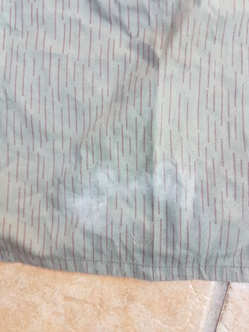 used (faded) Mozambique Police PRM copy EG falling-rain `strichtarn` patt camo shirt intact size med