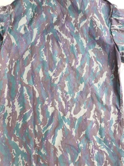 original Border war era SWAPO/PLAN used Libyan Blue camo patt l//s shirt with original Arabic label