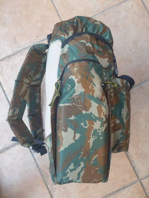 original custom made 32 Bn summer camo patt (thin nylon from bivi) assault pack in used cond