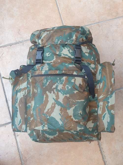 original custom made 32 Bn summer camo patt (thin nylon from bivi) assault pack in used cond