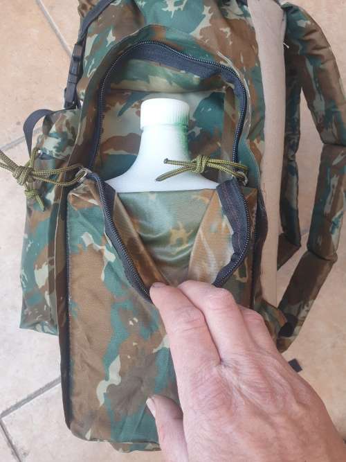 original custom made 32 Bn summer camo patt (thin nylon from bivi) assault pack in used cond