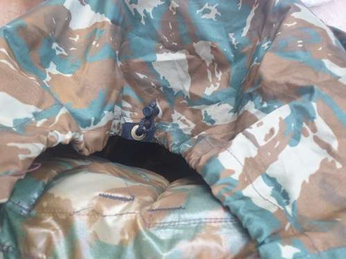 original custom made 32 Bn summer camo patt (thin nylon from bivi) assault pack in used cond