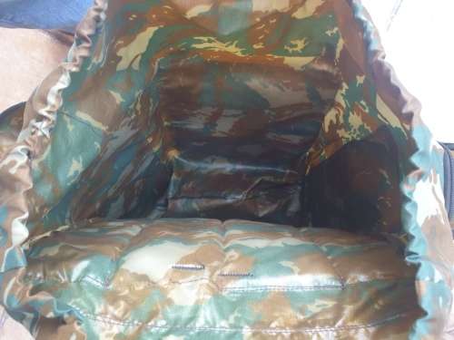 original custom made 32 Bn summer camo patt (thin nylon from bivi) assault pack in used cond