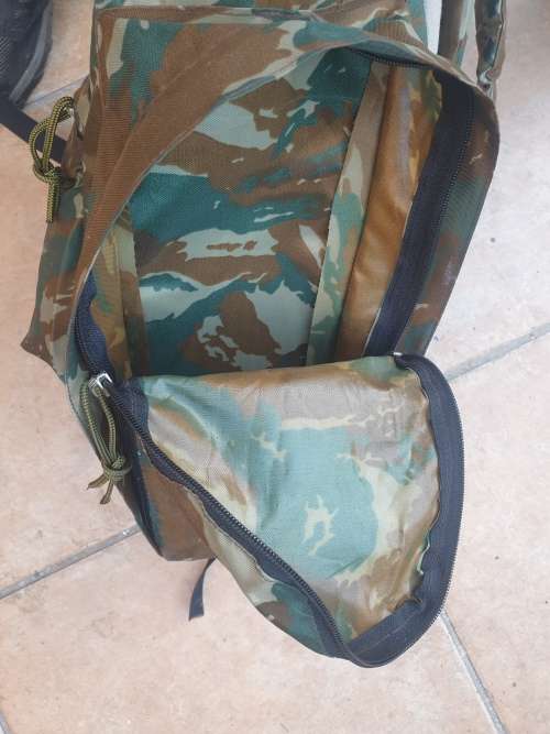 original custom made 32 Bn summer camo patt (thin nylon from bivi) assault pack in used cond
