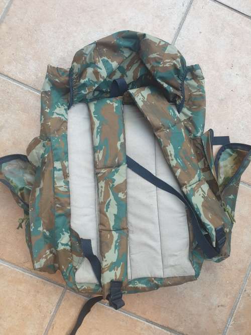 original custom made 32 Bn summer camo patt (thin nylon from bivi) assault pack in used cond