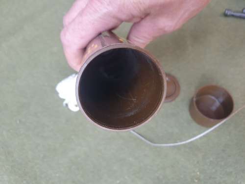 empty nutria tube SADF era (dd 1980?) EMPTY/EXPENDED 300m hand-held parachute illum flare, FFE