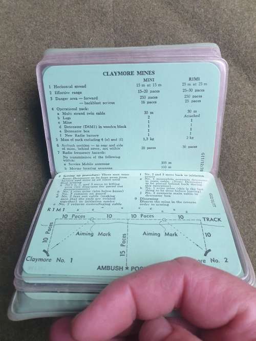 original Rhod bushwar era Rhod Regt snobby A6 size commanders aide memoir in complete clean conditon