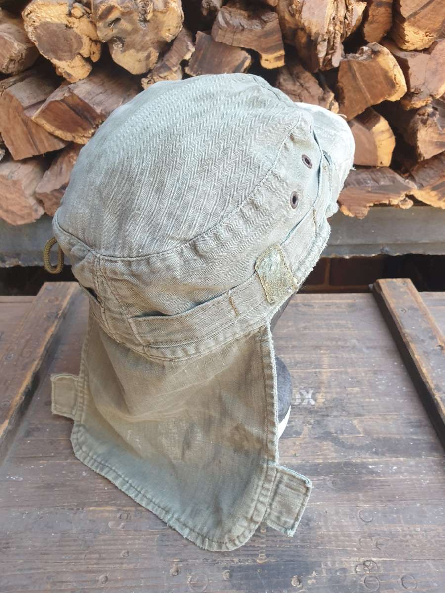 well used SADF era original Recce (SA SF) issue HBT `training greens` flap-cap see pics for conditio