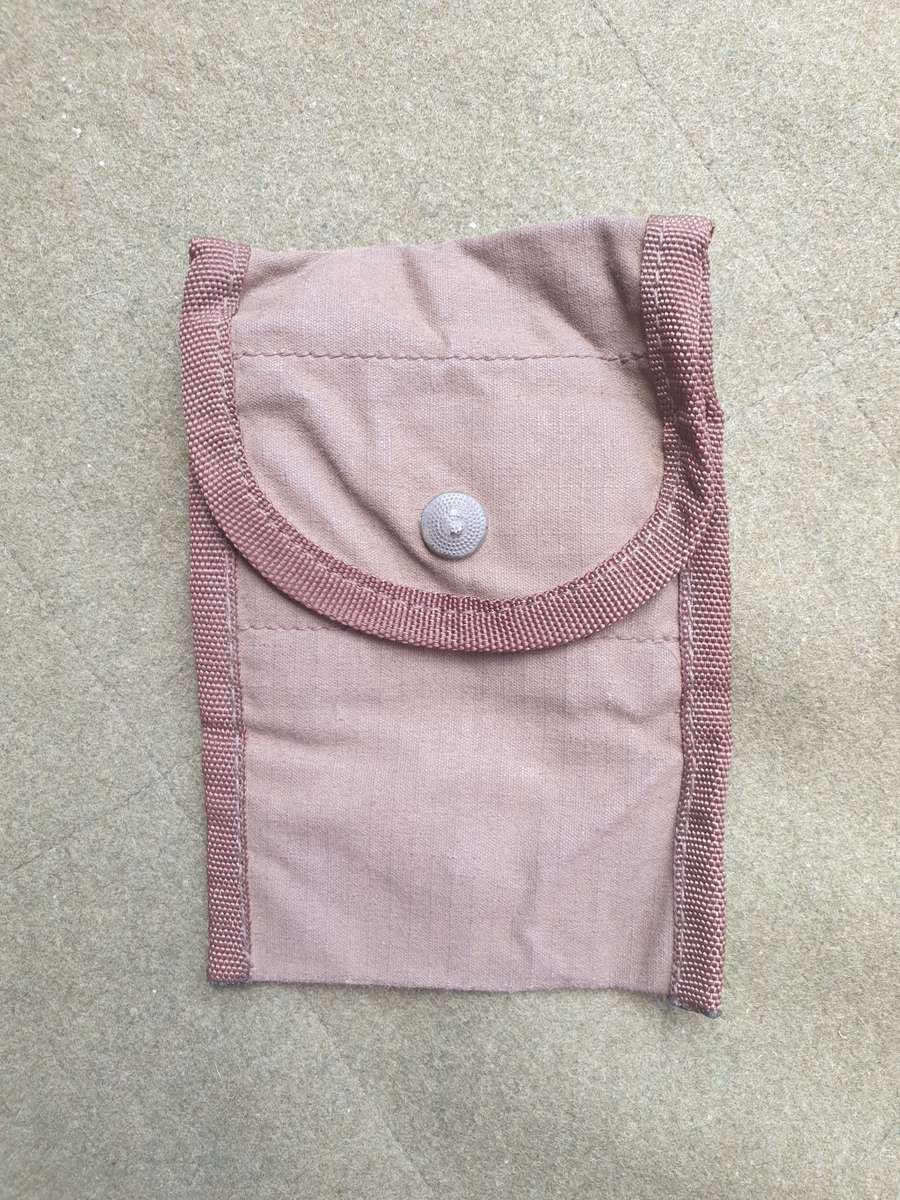 rare & original SWA/Angola Border war era patt 80 SADF issue small donkey brown ripstop canvas pouch